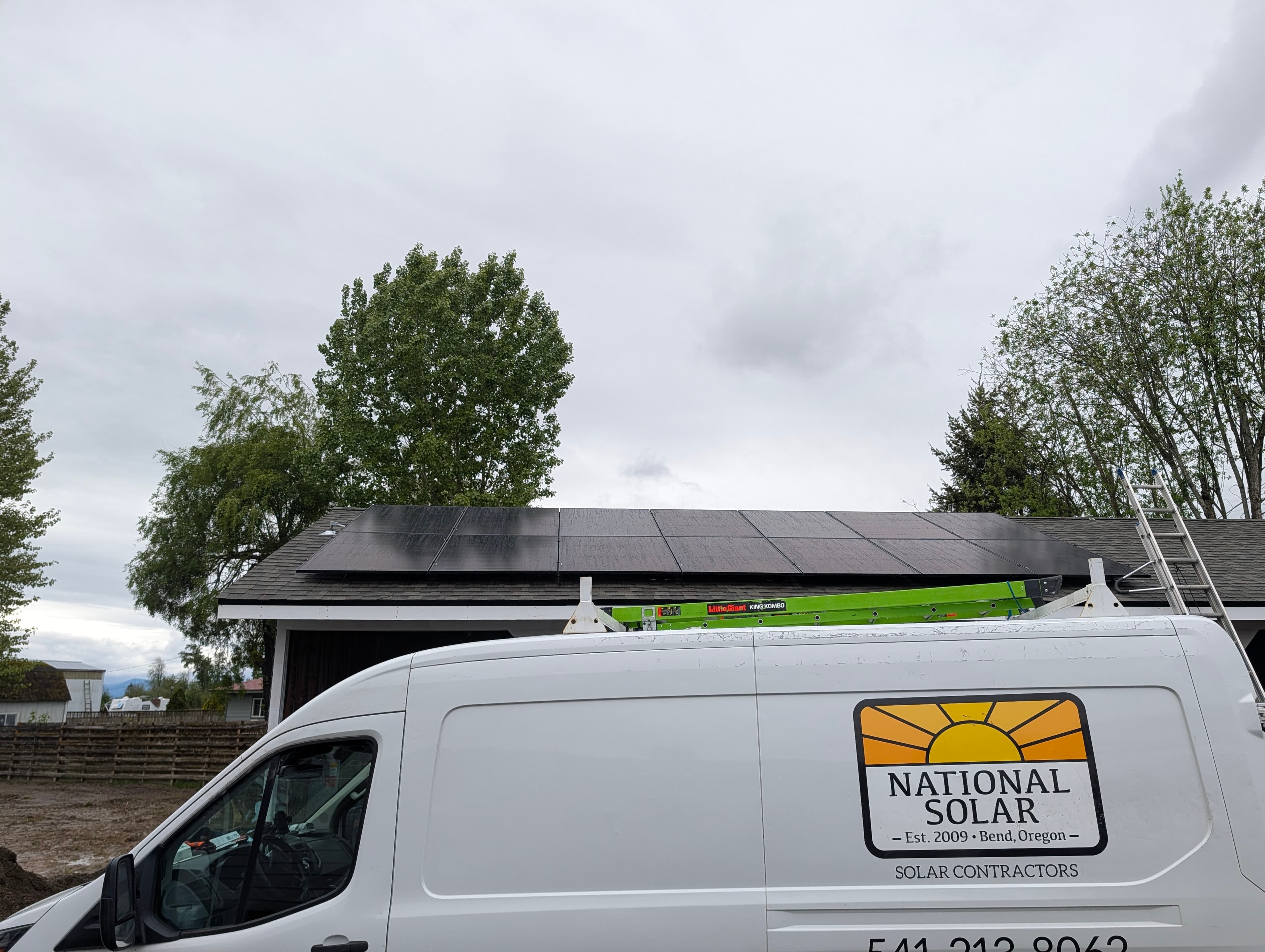 National Solar crew installing panels on an Oregon home